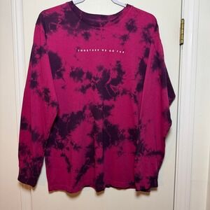 Peloton Tie Dye Long Sleeve Shirt Together We Go Far Graphic Cotton L